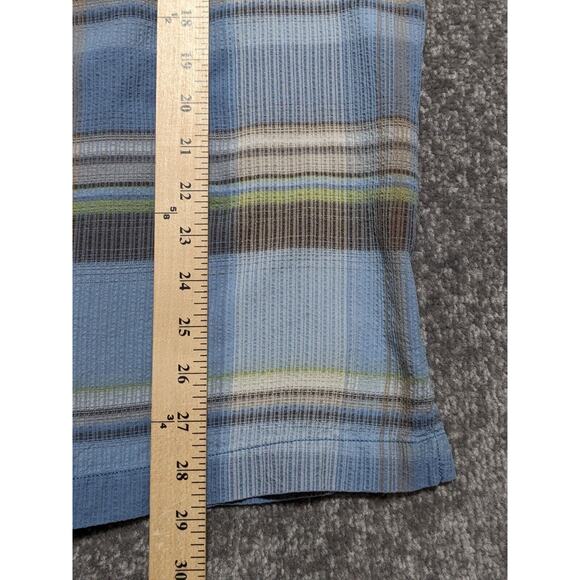 Tommy Bahama‎ Button Up Shirt Men L Blue Pocket Collared Short Sleeve Silk T05 - Picture 11 of 13